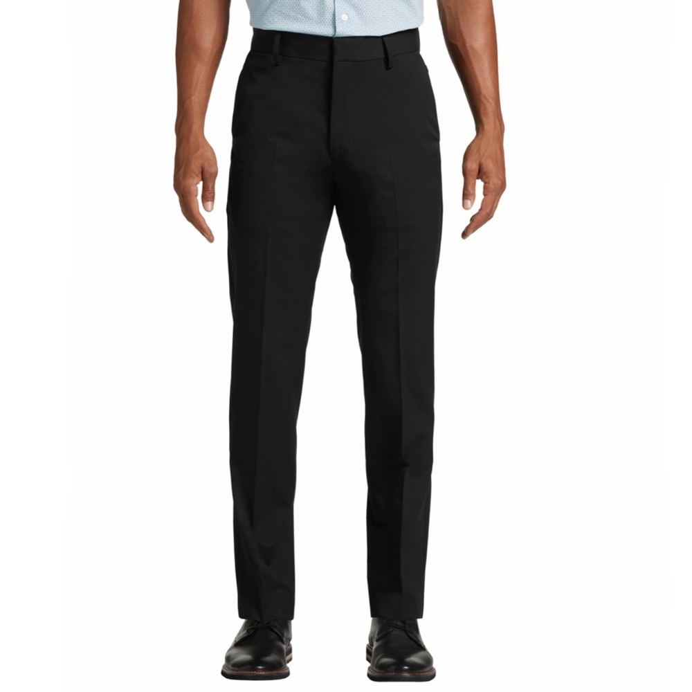 NEW Dockers Black Pinstripe Dress Pants Mens Plus Size W56 L32